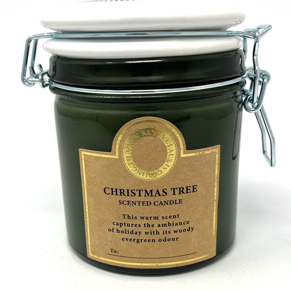 Christmas Tree Scented Candle Large Green - Picture 3 of 8
